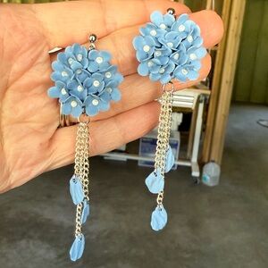Handmade floral dangle earrings